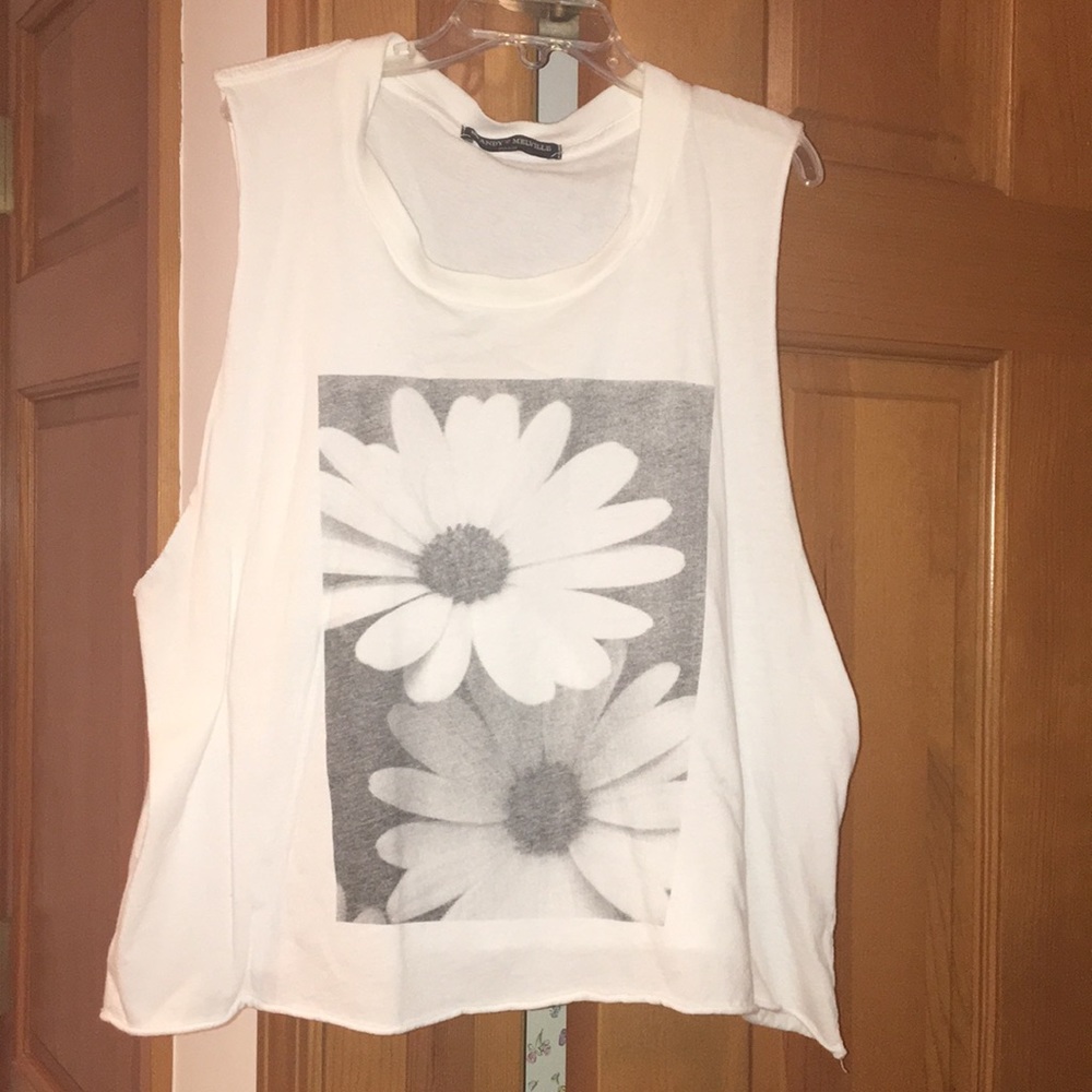 Brandy Melville One Size Flower Graphic Tank